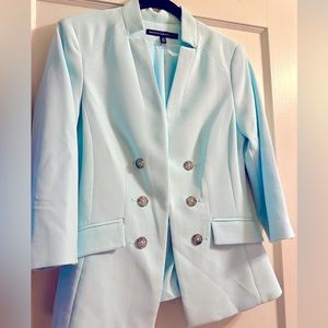 WHBM Summer Jacket 3/4 Sleeve Light Blue sz 4